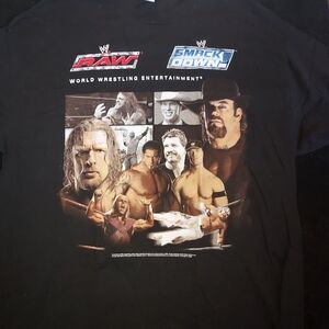 Vintage WWE Black and White Graphic Tee